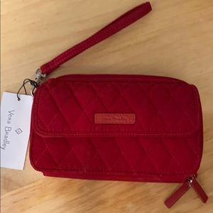 Tango Red Vera Bradley crossbody wallet wristlet